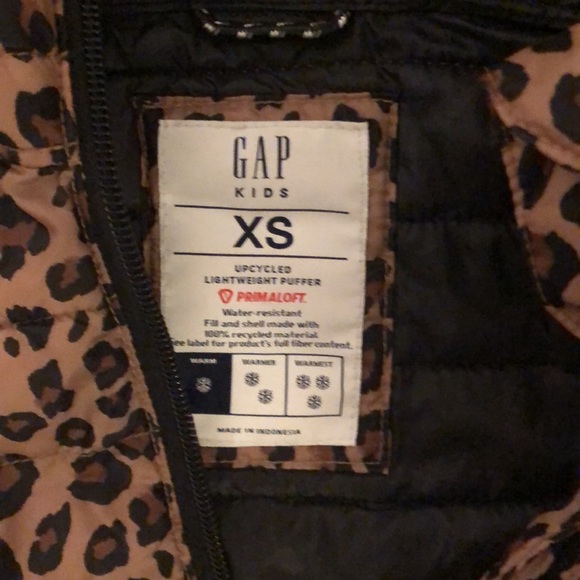 Girls leopard print puffer jacket GAP Kids - Picture 3 of 6